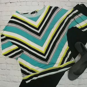 NWOT Apt 9 Striped Dolman Sleeve Top